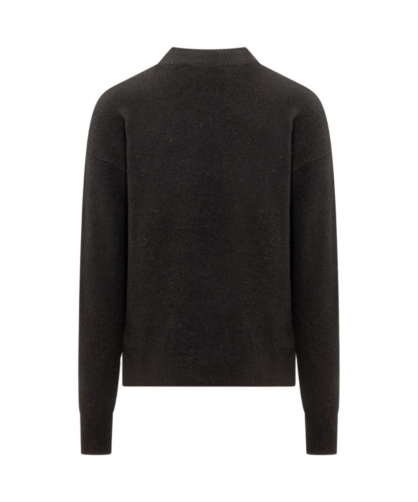 Palm Angels Mens Classic Logo Black Knitted Jumper Textile - Size Medium